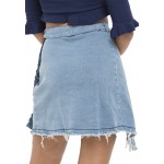 Wrapped and Ripped Denim Skirt!